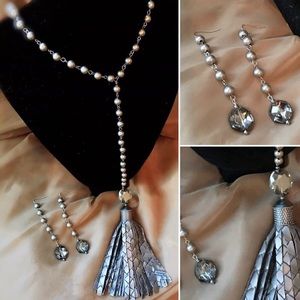 Handmade by me-tassel necklace & earring set